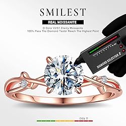 SMILEST Branch Moissanite Promise Rings for