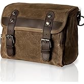 WUMOTIX Motorcycle Bags Vintage Motorcycle Tool Bag Waterproof Messenger Bag Bike Tank Bag Saddle Bag Canvas Sissy Bar Bag Handlebar Bag for Powersports Camera Bag Gift for Men