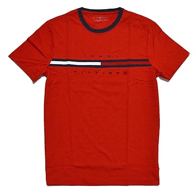 t shirt rouge tommy hilfiger