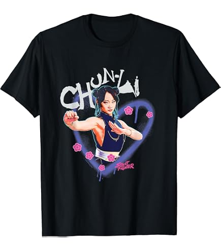 Amazon.com: Street Fighter II Chun-LI (HYAKURETSUKYAKU) T-Shirt