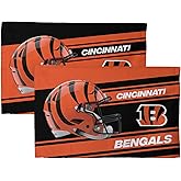 Northwest NFL Cincinnati Bengals 2-Pack Fan Towel Set, 16" x 25" Each, Swipe, Team Colors
