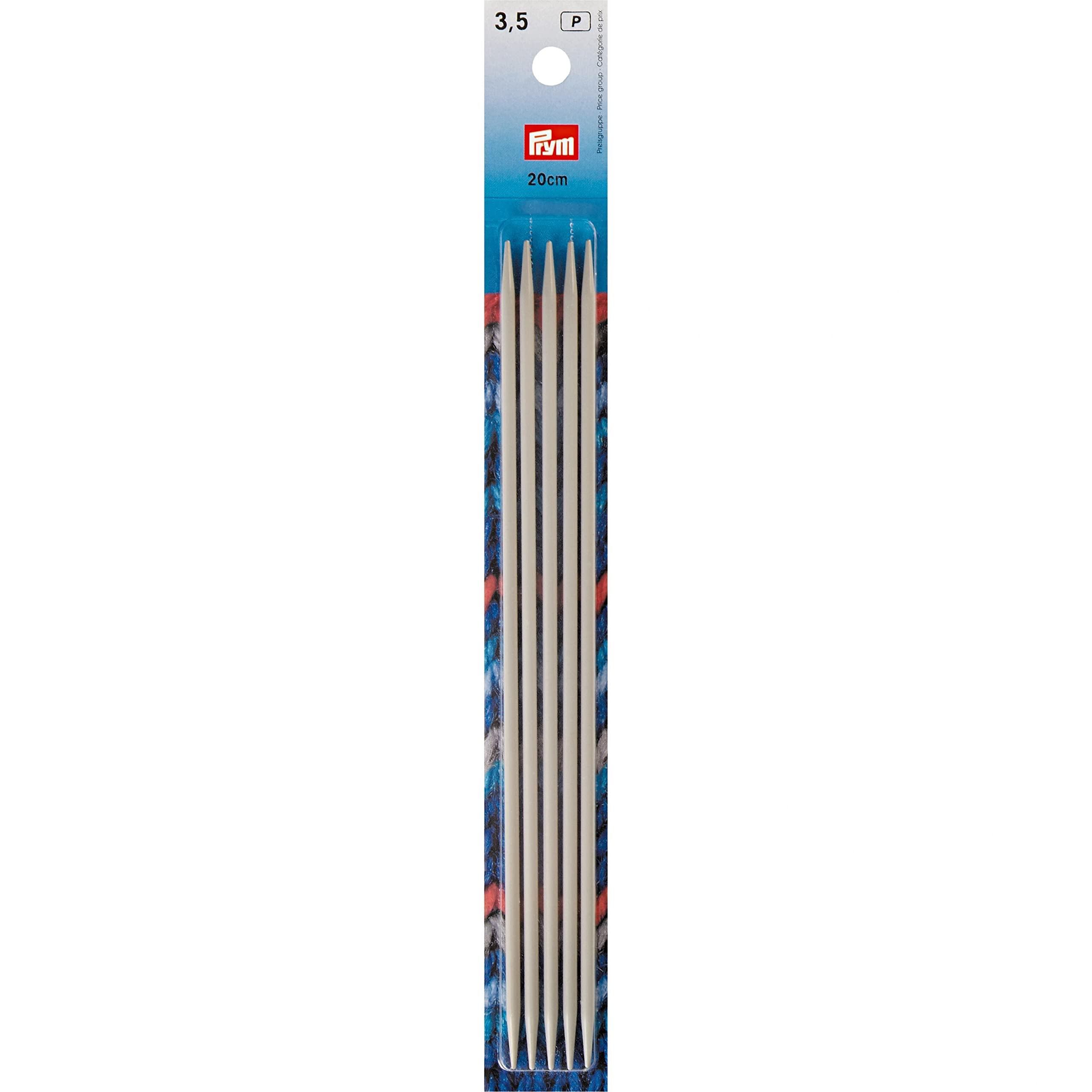 Prym - Prym Aluminium (20cm, 3.50mm) Double-Pointed Needles Set - 5 Needles