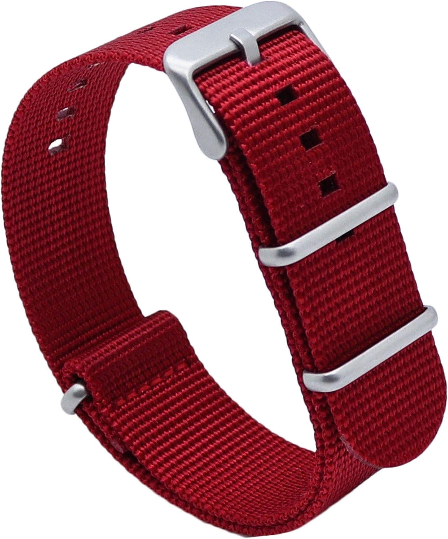 NATO Watch Band -18mm 22mm- with 316L Stainless Steel Buckle - Zulu Replacement Strap for Men and Women