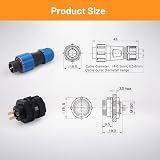 Elecbee SP13 2 Pin Aviation Connector IP68 Waterproof Male Female Plug Socket view 3