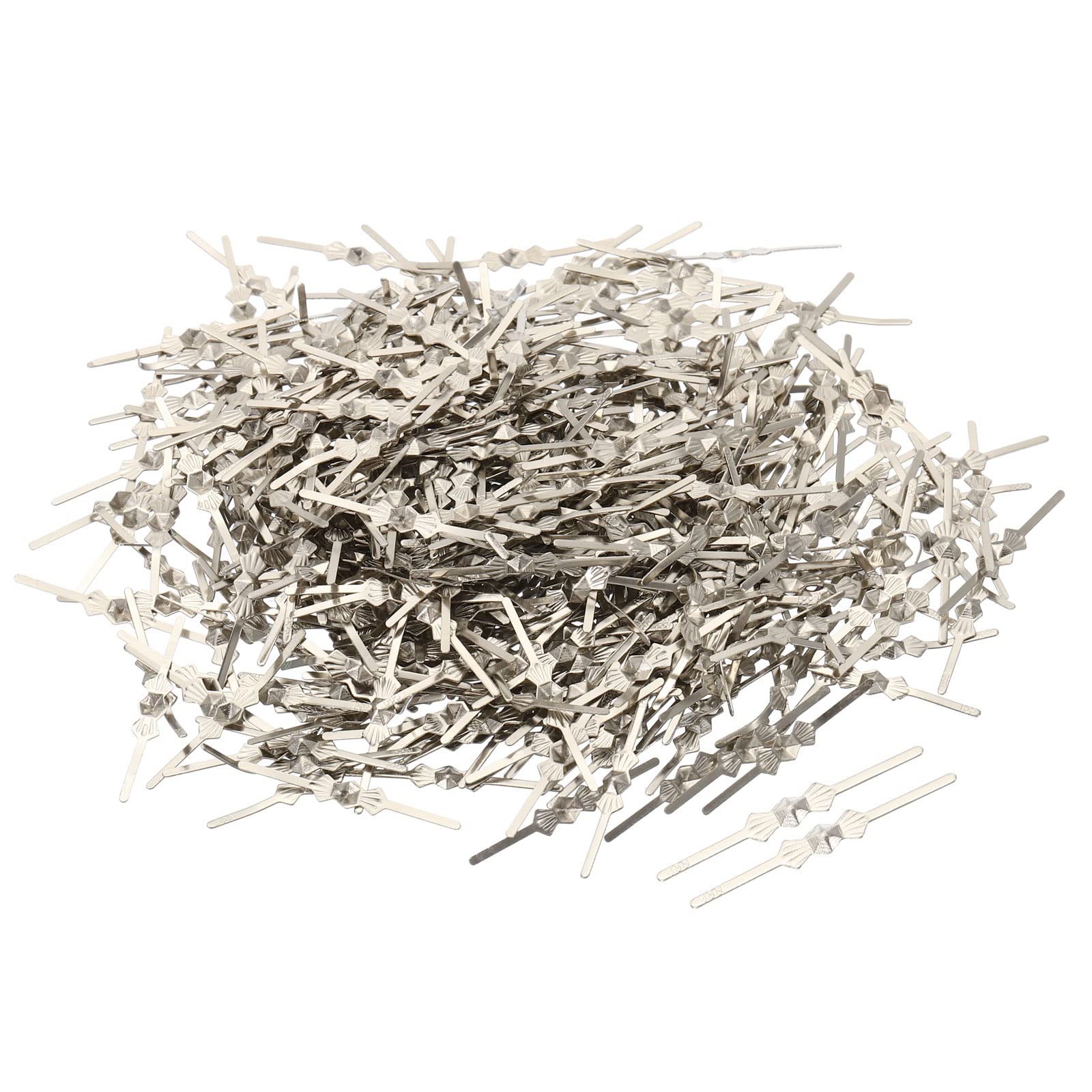 PATIKIL Chandelier Connector Clip, 500 Pack 25mm/1" Length Chandelier Bowtie Pin Replacement for Fastening Crystals Lamp Ceiling Light Parts, Silver