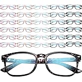 Kingdder 30 Pack Blue Light Blocking Glasses Bulk for Women Men Square UV Glare Protection for Computer TV Phones Gaming