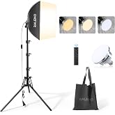 RALENO Softbox Photography Lighting Kit, 16"x16" LED Studio Soft Box Light | 2500K-7500K &amp; 2.4G Remote Studio light , 50W &amp; CRI&ge;97 Adjustable LED Bulb for Video Recording Photography Shooting Streaming