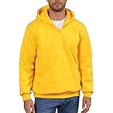 LUYIJIESHENG Mens Hoodies Pullover Quarter Zip Hoodie Long Sleeve Casual Fleece Hooded Sweatshirt for men