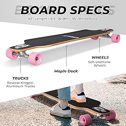Nattork 42 Inch Cruiser Longboard Skateboard
