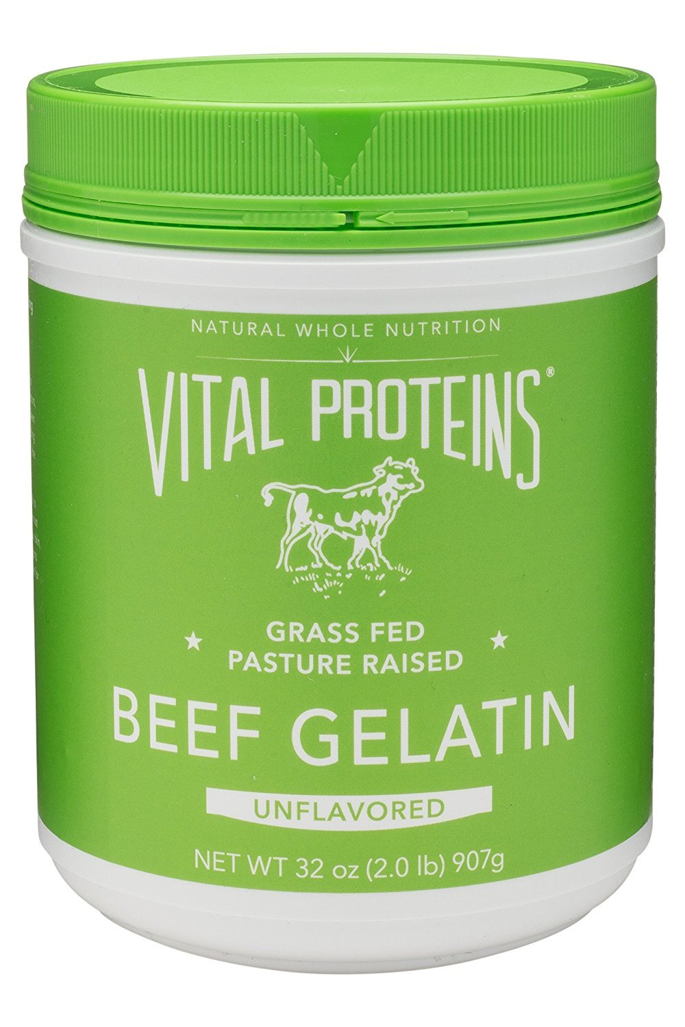 Vital Proteins Beef Gelatin : Pasture-Raised, Grass-Fed, Non-GMO (32 oz) - Clean, Tasteless, and dissolves & absorbs quickly - Paleo approved and sugar free