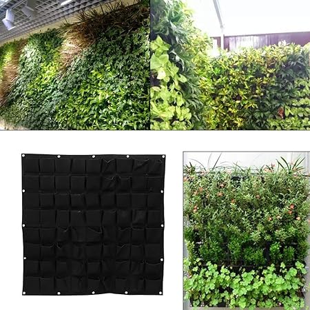 Yinuoday 72 Vertikale Wand Pflanzgefass Wand Hangende Pflanztaschen Fur Garten Innen Und Aussen Amazon De Garten