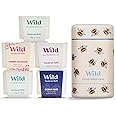 Wild - The Full Monty Starter Kit - Bee Case with Refills in a Variety of Fresh Scents 5 x 1.4oz - Refillable Deodorant & Aluminum Free - Long Lasting Protection - Vegan