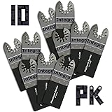 10 Bi-metal Oscillating Multitool Quick Release Saw Blade Fit Fein Multimaster Porter Cable Black and Decker Genesis Bosch Dremel Craftsman Bolt-on Nextec Ridgid Ryobi Makita Milwaukee Dewalt Rockwell Hyperlock Chicago Stainley Skil Multi Tool