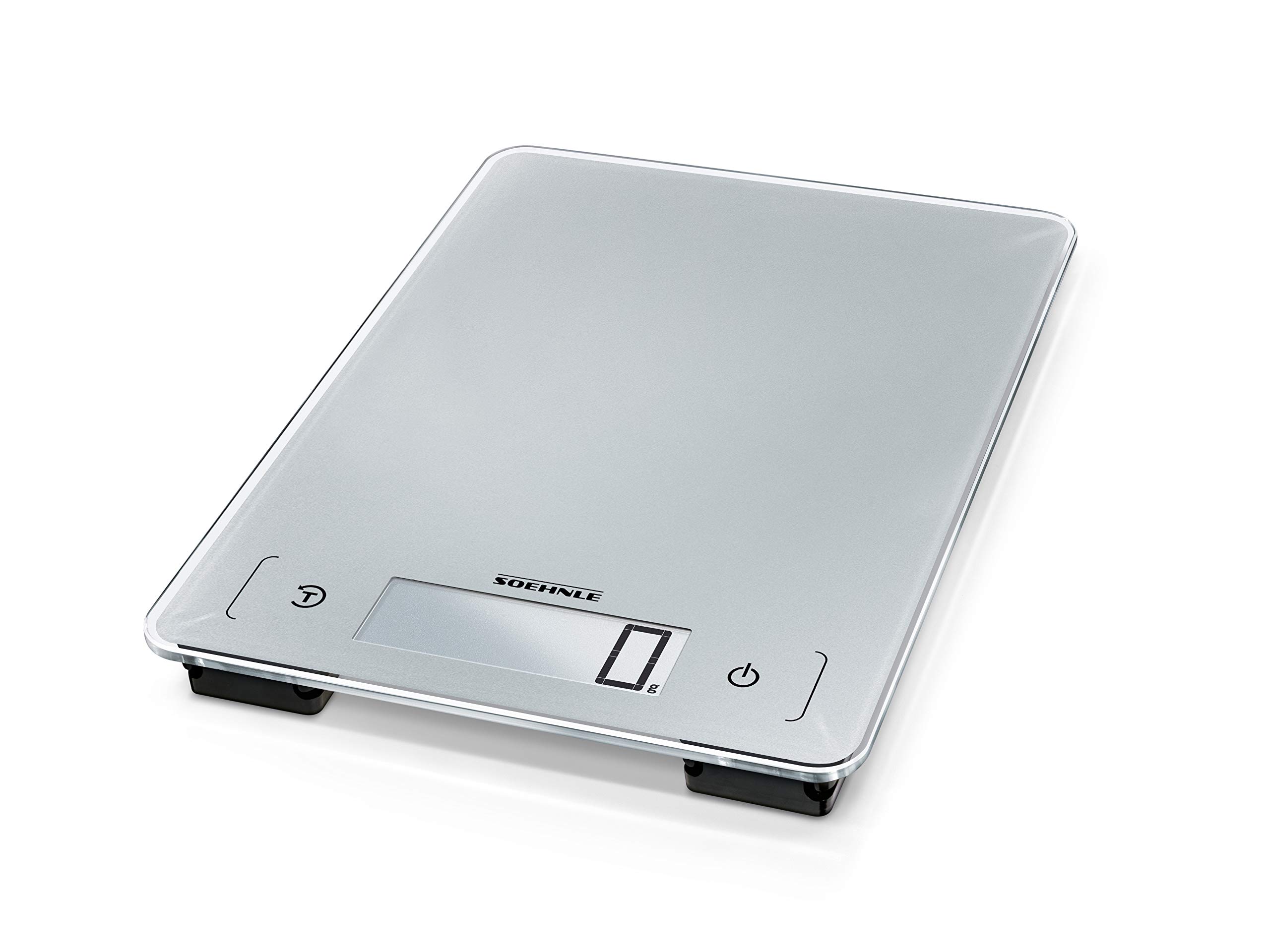 Soehnle Aqua Proof Weighing Scales, Dishwasher Proof Scale to Weigh Food, Waterproof Digital Kitchen Scales - Silver, Electronic Kitchen Scale to 10 kg Capacity, Large 23 mm Digits