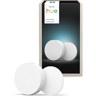 PHILIPS Hue Wireless Smart Light Switch Button, White, 1 Pack, Portable and Battery Powered, Smart Home Control, Requires Hue