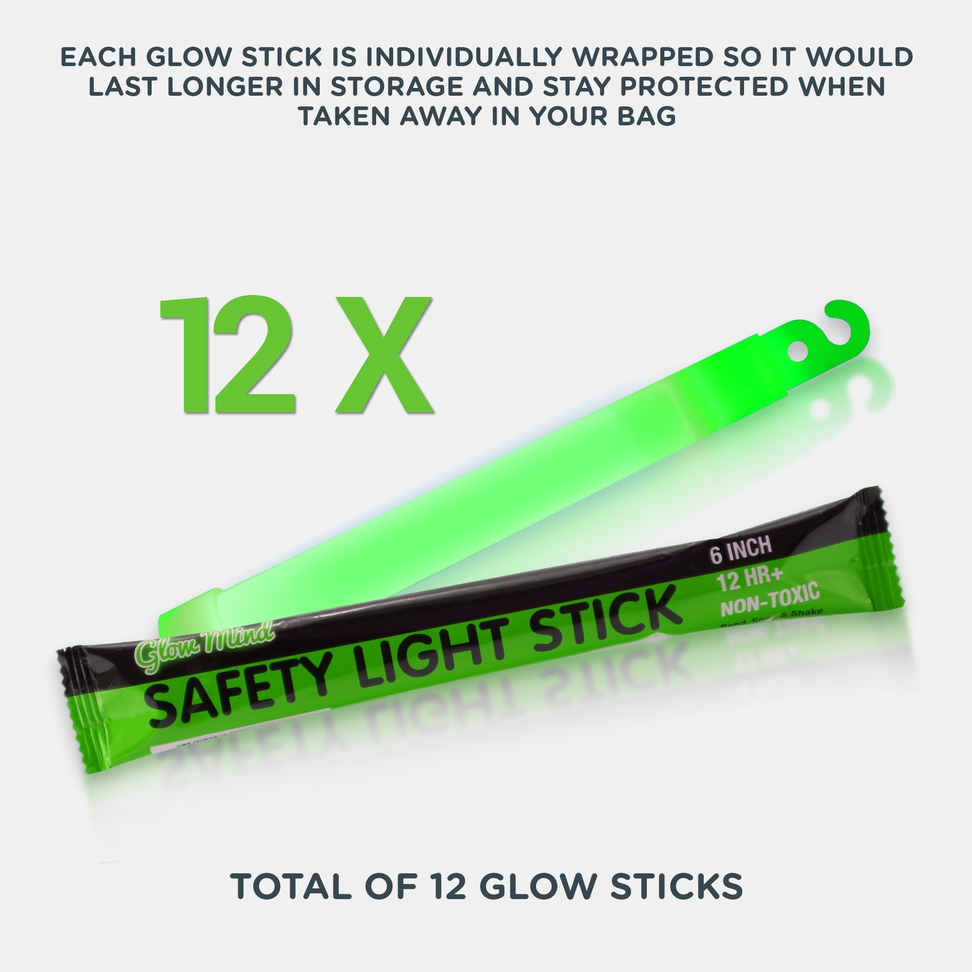12 Ultra Bright Glow Sticks Emergency Light Sticks for Camping
