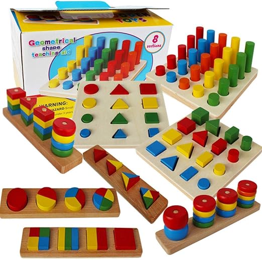 bloques de madera montessori