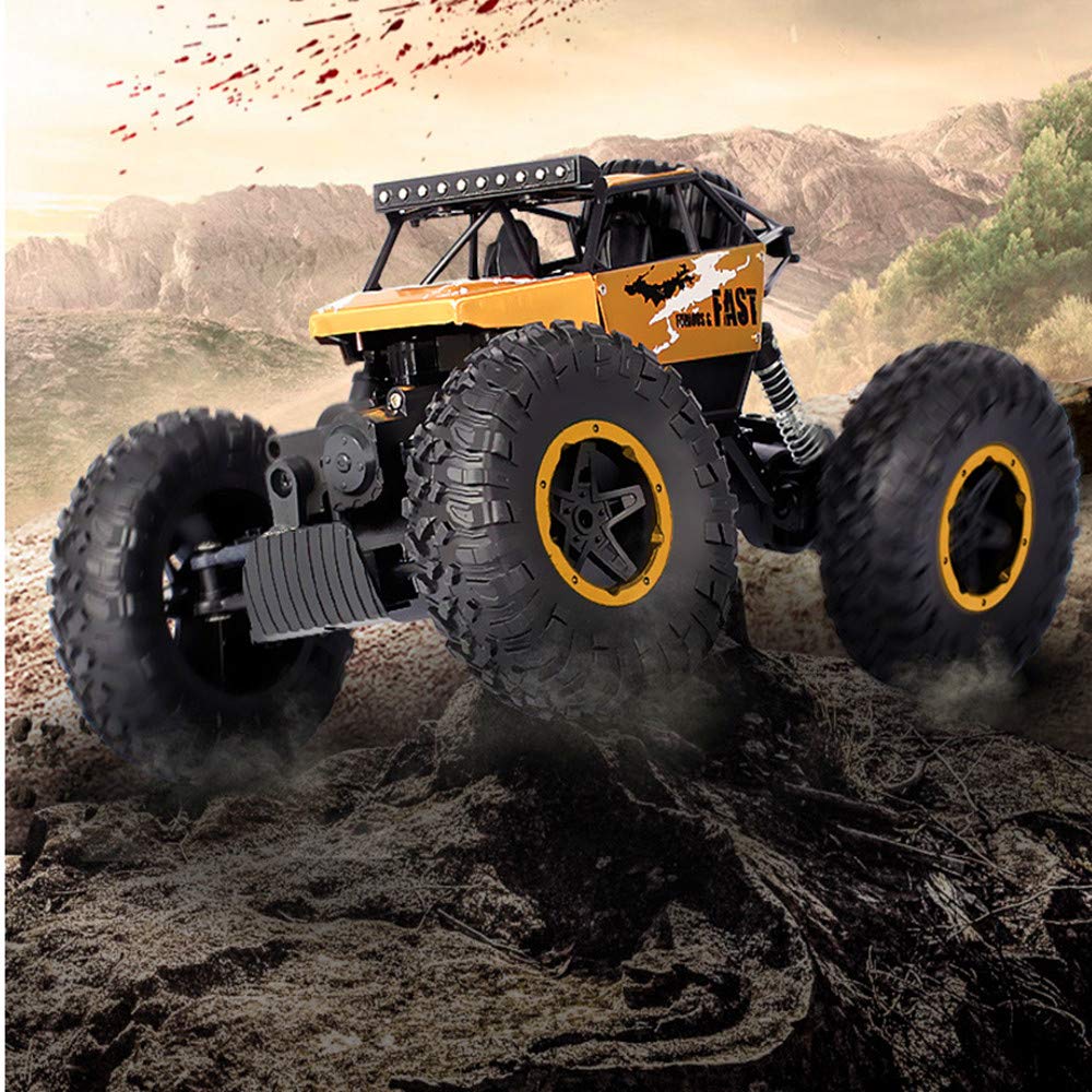 Cherry RC Car 2.4Ghz 4WD Rock Crawlers Remote Racing Truck Toy 1:16 Rechargeable Off-Road Vehicle High Speed RC Buggy Race, Gift for Kids and Adults