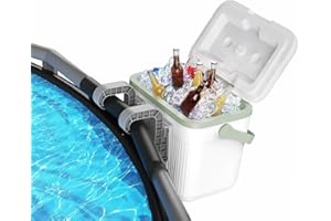 LWbrazl Portable Poolside Cooler, 10.5 Qt Insulated Hard Cooler with Handle, Swimming Pool Accessories, Suitable for Above Ground Pools, Parties, Family Gathering
