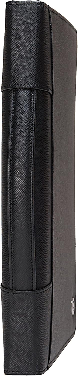 Case-it Executive Zippered Padfolio with Removable 3-Ring Binder and Letter Size Writing Pad, Black, PAD-40 : Portfolio Binder : Office Products