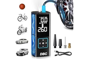 DBC Tire Inflator Portable Air Compressor, 3X Faster Cordless Bike Pump, 20000mAh & 150PSI Portable Air Pump for Car Tires With Digital Dual Values Display for Car, Bike, Motorcycle, Ball