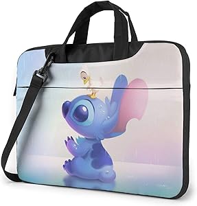 Li-Lo and Sti-Tch 13-15.6 Inch Laptop Sleeve Case Laptop Shoulder Bag, Slim Computer Carry Case with Strap - Shakeproof Waterproof