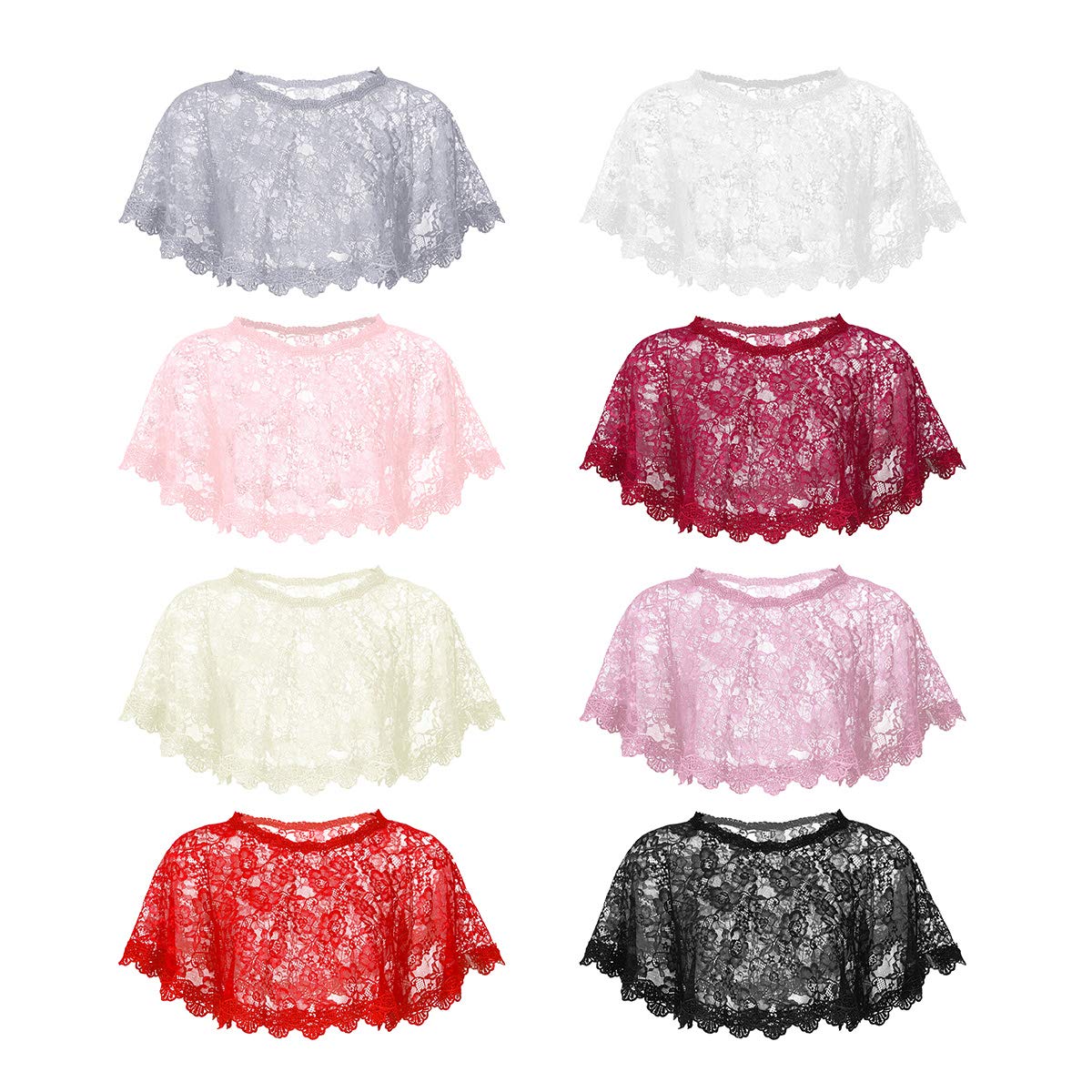 YiZYiF Women's Crochet Lace Scarfs Wedding Bridal Prom High Low Shrug Sweaters Shawl YiZYiF Women's Crochet Lace Scarfs Wedding Bridal Prom High Low Shrug Sweaters Shawl