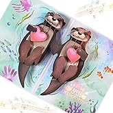 Otter Pop Up Anniversary Card for Wife,Husband,Couple, Musical 3D Valentines Day Card with Light, Romantic Birthday Cards for Boyfriend or Girlfriend, Fun Happy Anniversary Wedding Valentine Gift Card