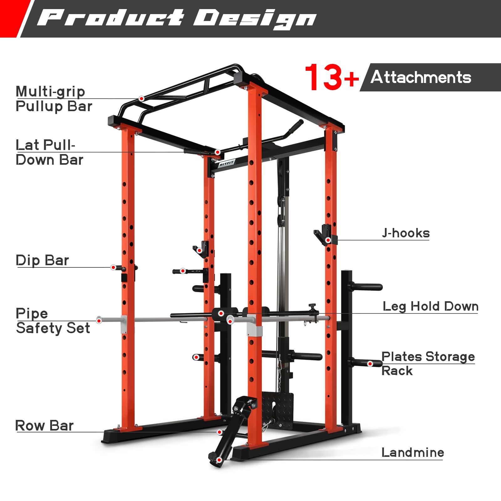 Power Rack With Pulley System Fitness Reality Power Cage Squat