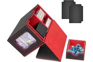 ATPWONZ MTG Deck Box for Commande,Magic the Gathering Deck Box,MTG Storage Box,Trading Cards Storage Box with Dice Tray,2 Dividers and 35PT Magnetic Card Holder, Fits 200+ Single Sleeved Cards