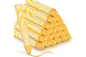 Tudomro 24 Pcs Lumber Crayons Bulk Wax Tire Marker Drawing Crayons for Marking on Lumber Metal Wood Carton Ceramics Glass Plastic, 3.94 x 0.55 Inch (Yellow)