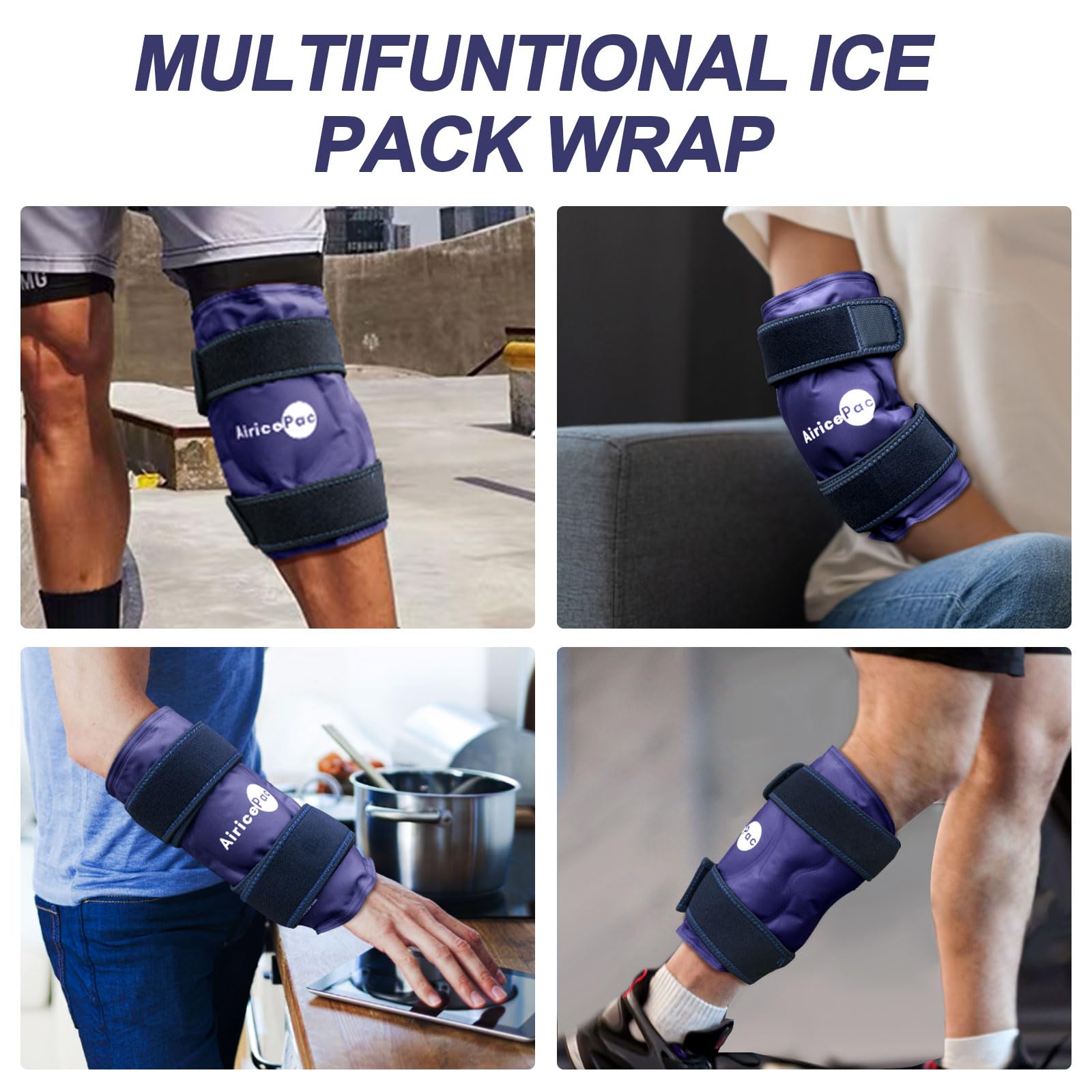 Ice Pack for Knee Pain Relief, Reusable Gel Ice Wrap for Injuries, Swelling, Knee Replacement Surgery, Cold Compress Therapy for Arthritis, Meniscus Tear and ACL, Blue