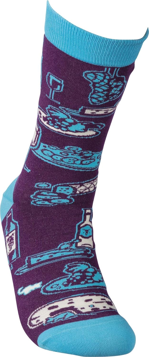 Primitives by Kathy LOL Made You Smile Silly Socks, Bring More Wine: Home & Kitchen