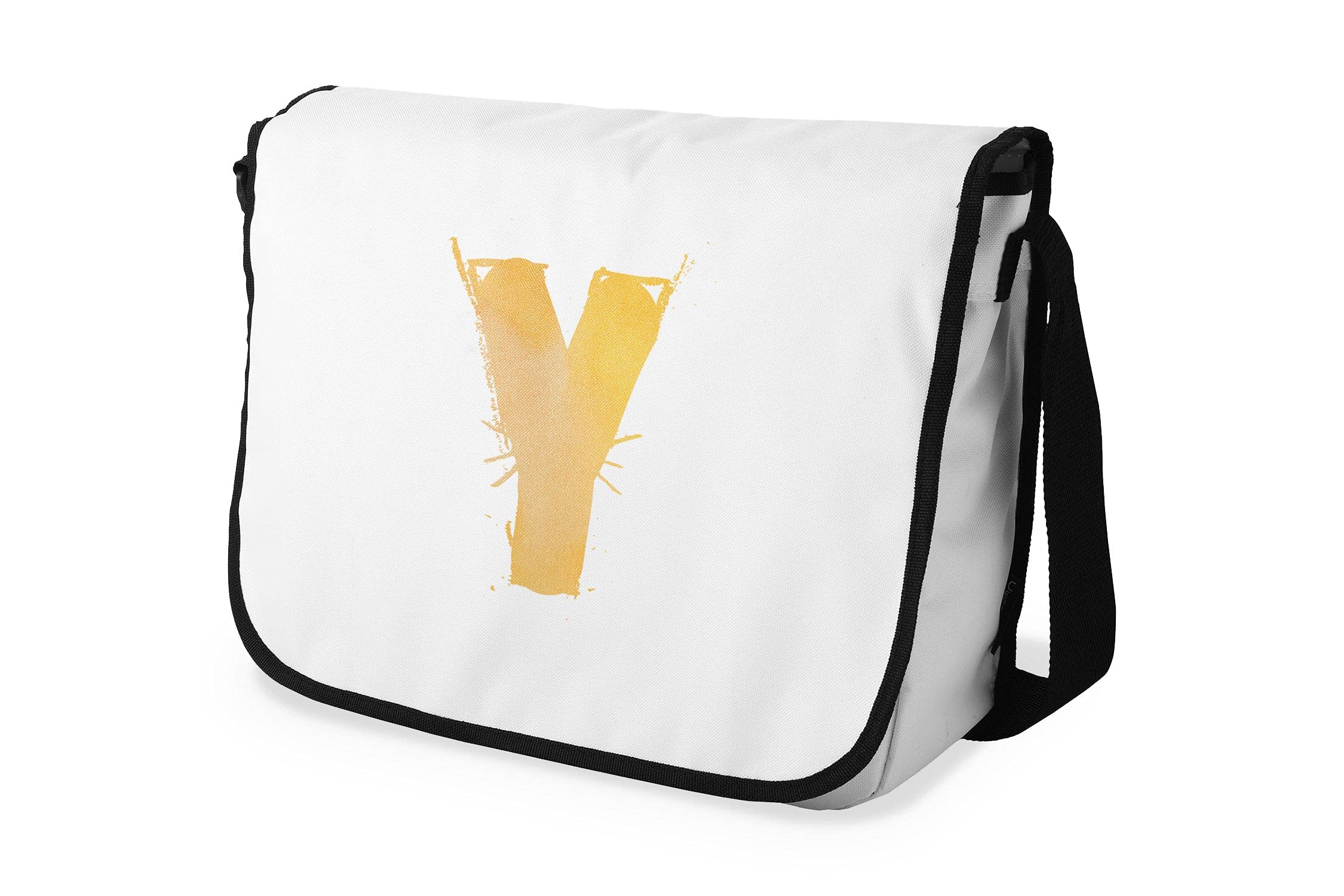 Bonamaison Digitally Printed Messenger School Bag with Black Strap for Students, Cross Body Bag, Courier Bag, Shoulder Bag for School, Back to School, Size: 29x36 Cm