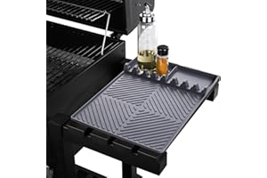 RUYE Grill Mat- Side Shelf Mat for Blackstone Silicone Grill Pad for Outdoor Grill Kitchen Counter Large Silicone Spatula Mat with Drip Pad, Grill BBQ Caddy Utensils Holder for Griddle Accessories