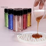 Renfio Rose Gold Ultra Fine Glitter Powder 60g for Resin Slime Crafts view 4