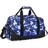 Octsky Overnight Bag Weekender Bag Sports Gym Travel Duffel Bag with Shoe Compartment Camo Blue