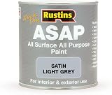 RUSTINS ASAP Paint Light Grey 1L - Quick Drying, Low Odor view 1