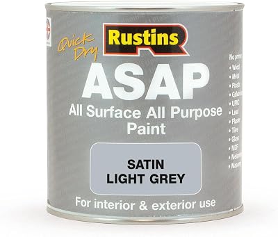 RUSTINS ASAP Paint Light Grey 1L - Quick Drying, Low Odor