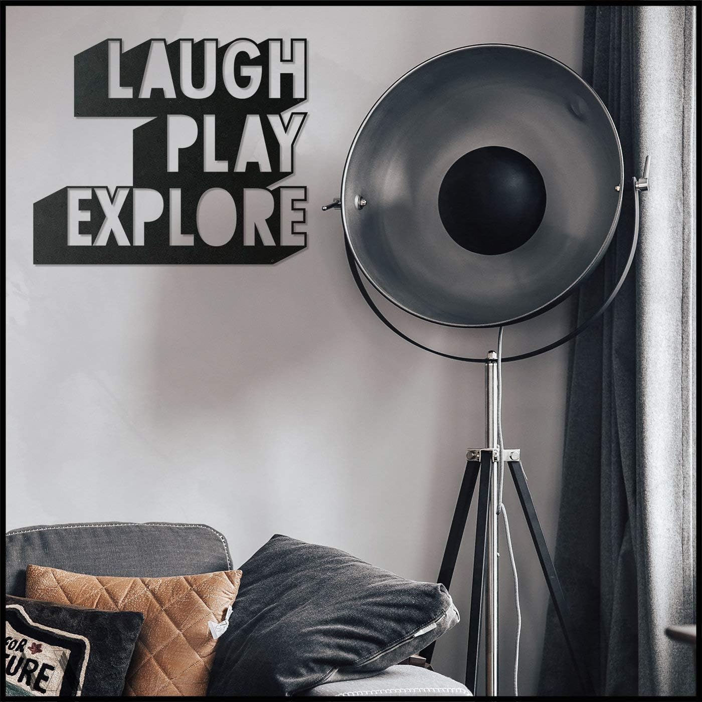 Amazon.com : Laugh-Play-Explore | Metal Wall Decor, Metal Wall Art