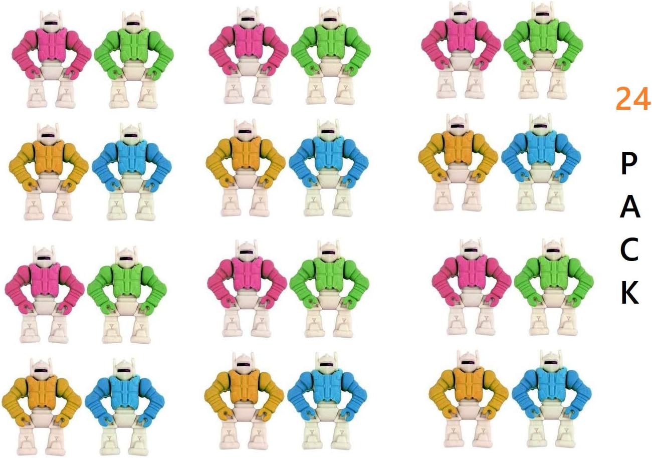 Stylastra Pack of 24 3D Robot Erasers Return Gifts Goody bag fillers (24)