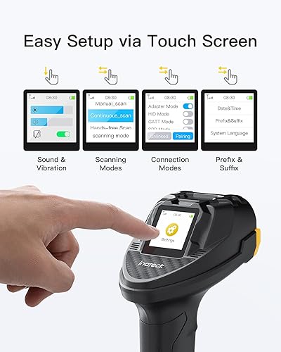 Inateck Drahtloser Barcode Scanner Inateck Bluetooth Barcode Scanner – Drahtloser 1D Handscanner Für Laden, Lager & Mehr Barcode Scanner 2D