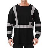 FR Shirts for Men 6 oz Hi Vis Fire Resistant Flame Resistant Long Sleeve Shirts High Visibility Cotton Welding Shirt CAT2