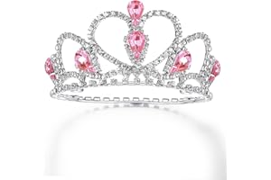 Lovelyshop Pet Series Pink Gem Rhinestone Dog/Cat Tiara Crown for Costume Hair Accessories -Small Size