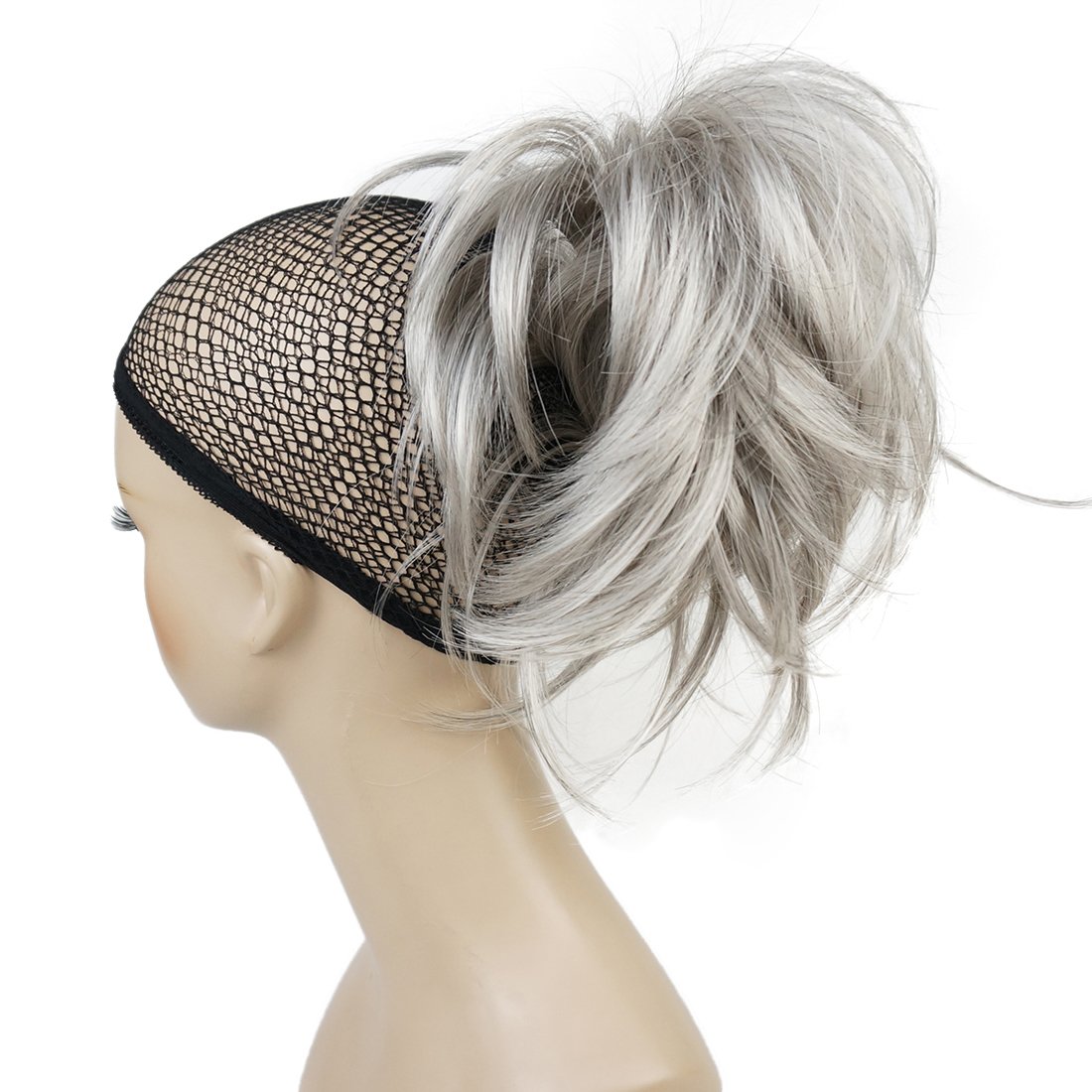 Lydell Adjustable Messy Style Ponytail Hair Extension Synthetic Hair-Piece with Jaw Claw Amzing Shape For You (51 Silver Gray) — image 1