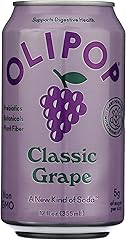 Olipop Classic Grape Prebiotic Soda, 12 Fl Oz