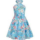 GRACE KARIN Girls Summer Dress Off Shoulder Floral A-line Midi Dress 5-14Y