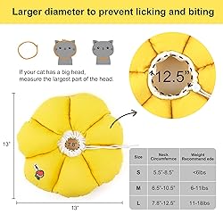 HiDREAM Cat Cone Collar,Cute Waterproof Elizabethan