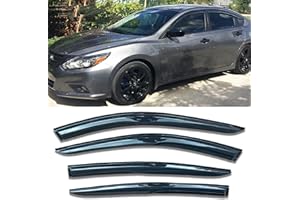 TONOYTIM Tape On Window Visors Rain Guards Deflectors for 2019-2025 Nissan Altima,4PCS Smoke Tinted Vent Visors Compatible with Altima 19-25,UV Protection & Reduced Road Noise,Sun Visor for Car