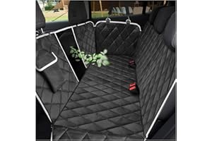 AULDEY Dog Car Seat Cover, Waterproof with Mesh Window and Storage Pocket, Durable Scratchproof Nonslip Dog Car Hammock with Universal Size Fits for Cars/Trucks/SUV (DCSC-11)
